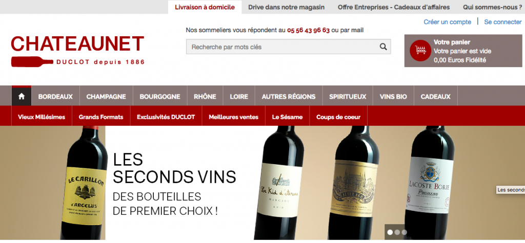 Le site de vente de vin en ligne Chateaunet