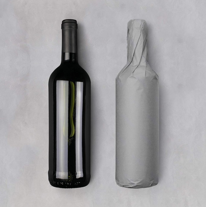 NOVSIX 6 Pièces Réutilisable Papier Bulle Protection du vin protection de bouteille,garantir le transport sécuritaire des bouteilles de vin 