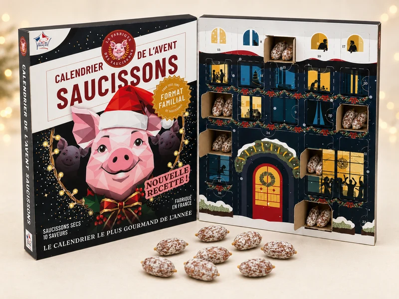 Calendrier avent saucisson 60 mini-saucissons 2026